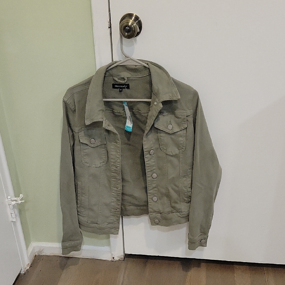 Mossimo Supply Co Green Lightweight Shirt Jacket